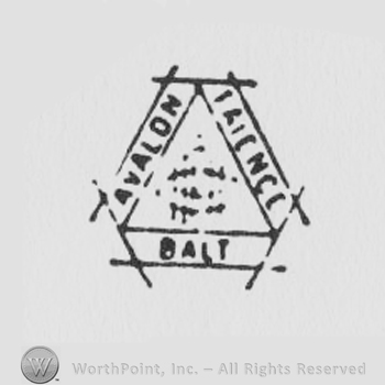hexagon with a triangle inside and AVALON FAIENCE BALT