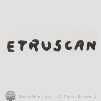 the word ETRUSCAN in uppercase letters