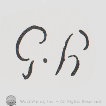 the letter G in uppercase and a letter H in lowercase