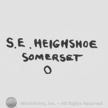 S E HEIGHSHOE SOMERSET O in uppercase letters
