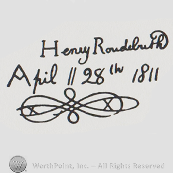 the name Henry Roudebuth above the date April 28th 1811 and a symmetrical design