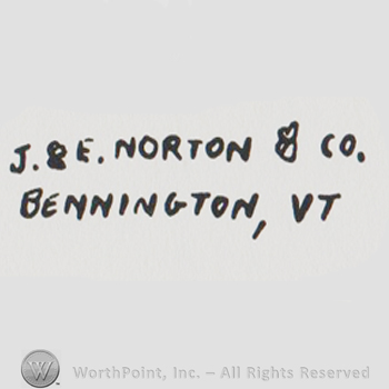 J & E NORTON & CO BENNINGTON VT in uppercase letters