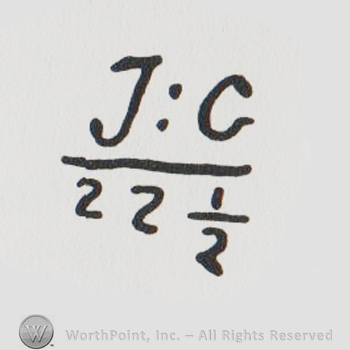the letters JC above the number 22 1/2