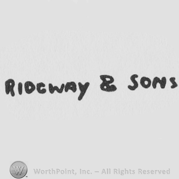 RIDGWAY & SONS in uppercase letters