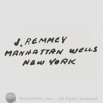 J REMMEY MANHATTAN WELLS NEW YORK in uppercase letters