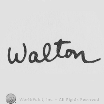 Walton handwritten with lowercase letters