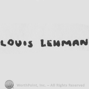 LOUIS LEHMAN in uppercase letters