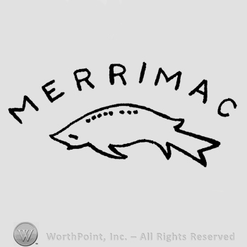 Fish drawing, MERRIMAC written in uppercase letters
