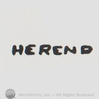 the name Herend in uppercase letters