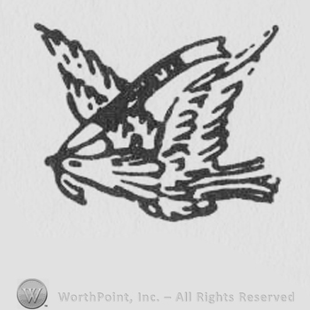 Eagle with ribbon in beak