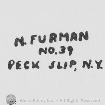 N FURMAN NO 39 PECK SLIP NY in uppercase letters