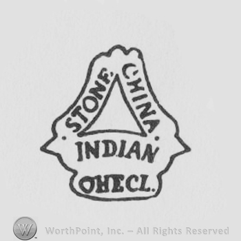 a triangle shape with STONE CHINA INDIAN OHECL