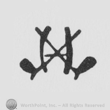 the letter H with two crossed clubs