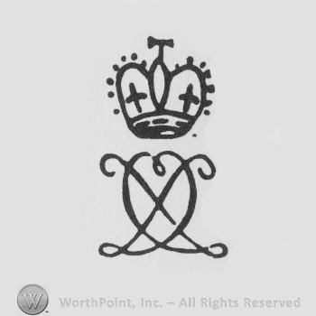 Crown with two crosses on it, intricate line design