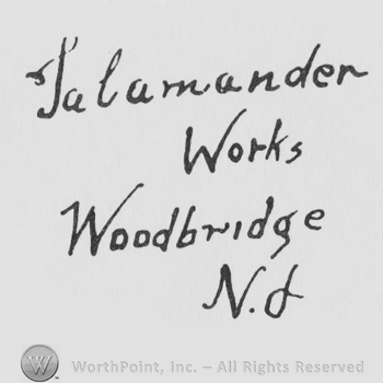 SALAMANDER WORKS WOODBRIDGE N D in handwriting