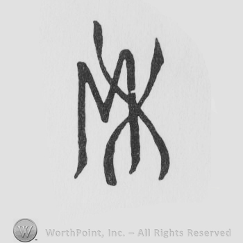 an M and an X overlapping