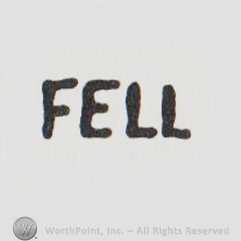 the word FELL in uppercase letters