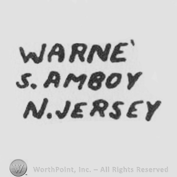 Warne S. Amboy N. Jersey written with uppercase letters