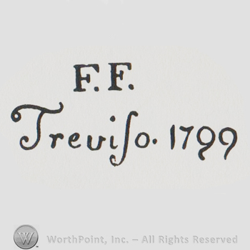 a double capital F above the words TREVISO 1799