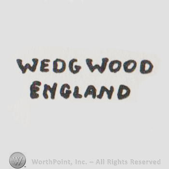 Wedgwood England written with uppercase letters