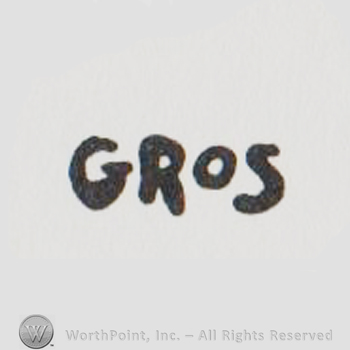 the word GROS in uppercase letters