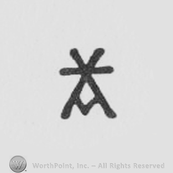 Intricate line design that resembles the letter A