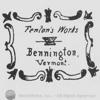 a cartouche design with FENTON'S WORKS BENNINGTON VERMONT