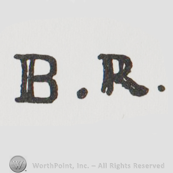 the letter B and R