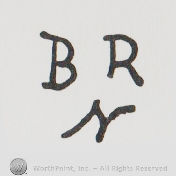 the letter B and the letter R above the letter N