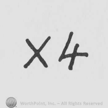an X and a 4