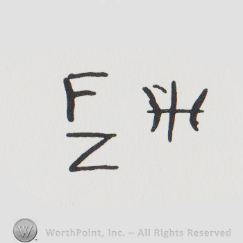 the letter F above the letter Z both in uppercase