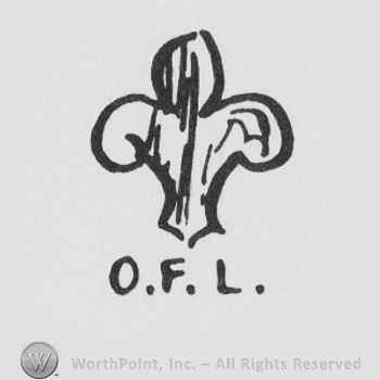 Fleur-de-lis, uppercase O.F.L.