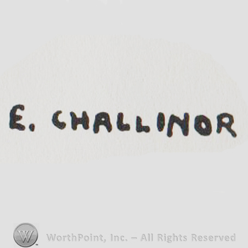 the name E CHALLINOR in uppercase letters