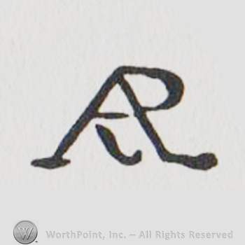 the initials AR combined