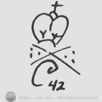 Crown, intricate line design, 42