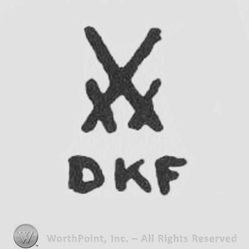 Two swords, DKF written with uppercase letters