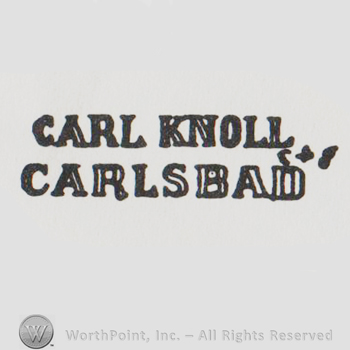 the names CARL KNOLL CARLSBAD in uppercase letters