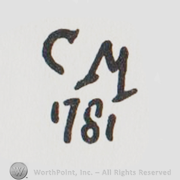 the initials CM an the number 1781