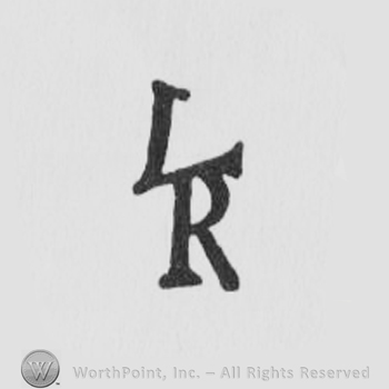 the intials LR in uppercase