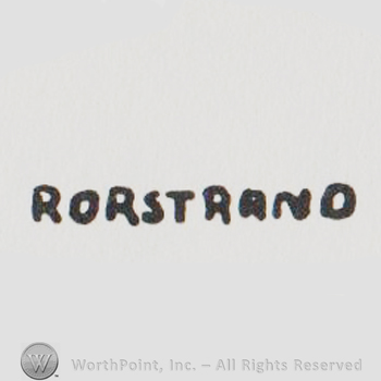the word Rorstrand in uppercase letters