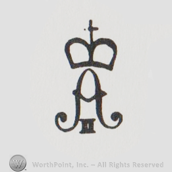 Crown, capital A below