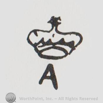 Crown, capital A below