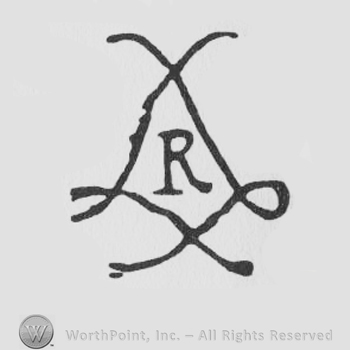 Curved lines design, uppercase R