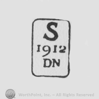 rectangle with S 1912 DN inside