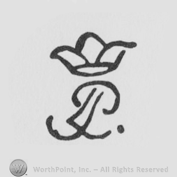 Crown, handwritten uppercase LP