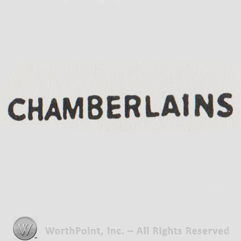the word CHAMBERLAINS in uppercase letters