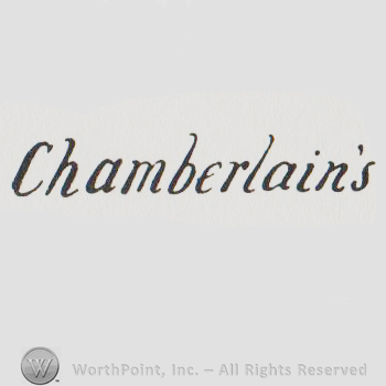 the word CHAMBERLAINS handwritten with only the initial in uppercase