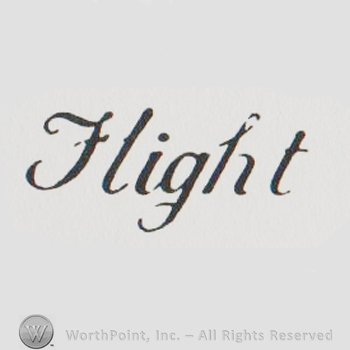 the word Flight handwritten