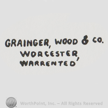 the text GRAINGER WOOD & CO WORCHESTER WARRENTED in uppercase letters