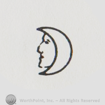 a crescent moon with a face